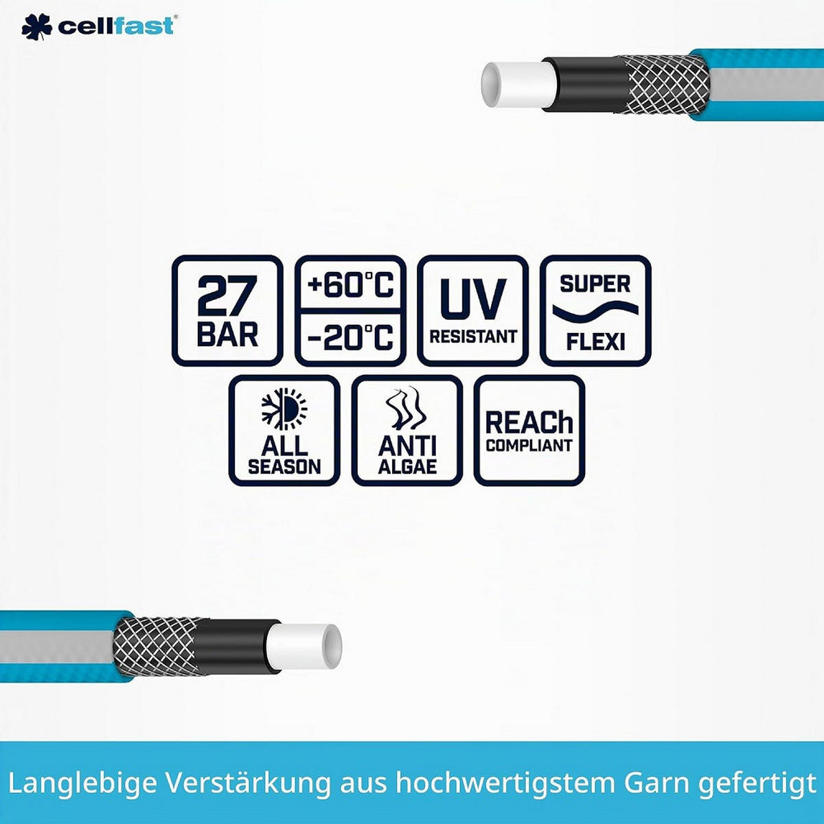 GARTENSCHLAUCH IDEAL 1/2" 20 m - Transparent, Kunststoff (2000cm)