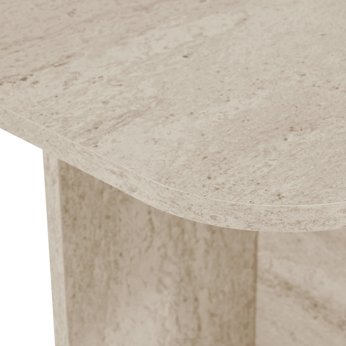 COUCHTISCH RECHTECKIG abgerundete kanten 120/60/41,4 cm - Beige, Holzwerkstoff (65/60/41.4cm) - Calicosy