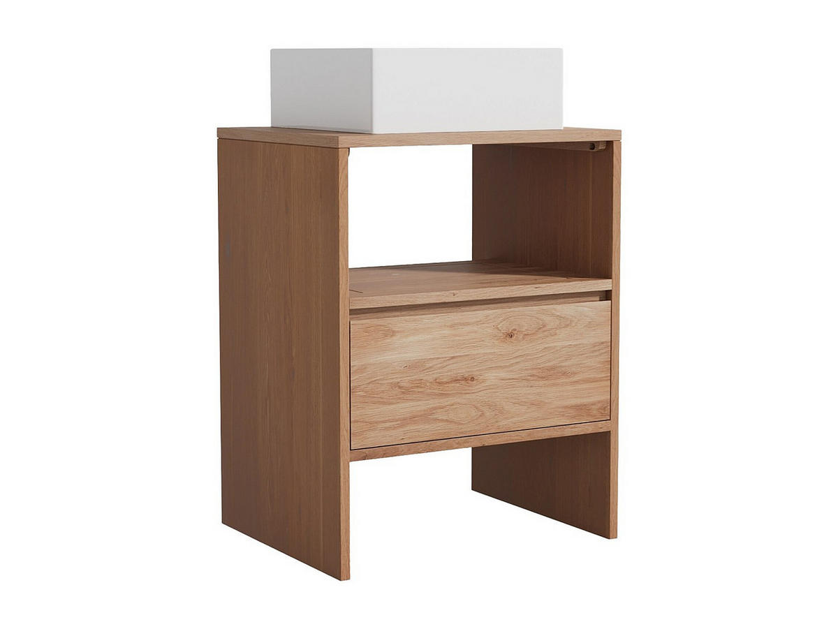 EINZELWASCHTISCH - 60 cmcm x 50 cmcm - Holz, Platte - Naturfarben Hell - CAVIZO - Naturfarben, Holz (60/78/50cm) - Vente-Unique