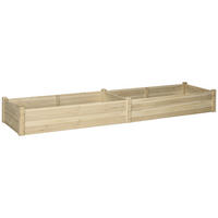 GARTENBEET, Naturfarben - Naturfarben, Holz (61.5/27/244cm) - Outsunny