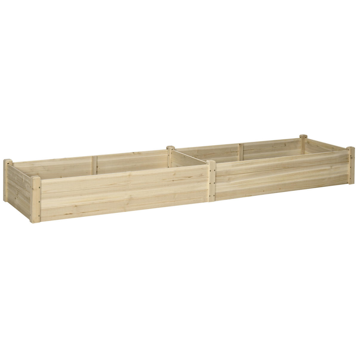 GARTENBEET, Naturfarben - Naturfarben, Holz (61.5/27/244cm) - Outsunny