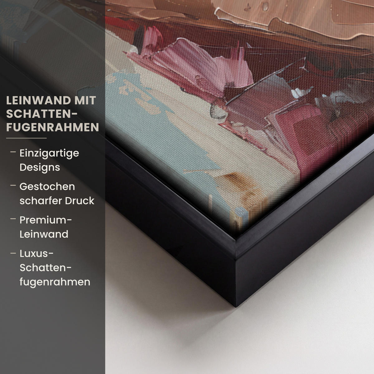 LEINWAND Bilder mit Rahmen - Frau - Lackierung - Porträt - Modern - 70x100 - Altrosa, Textil (70/100cm) - MuchoWow