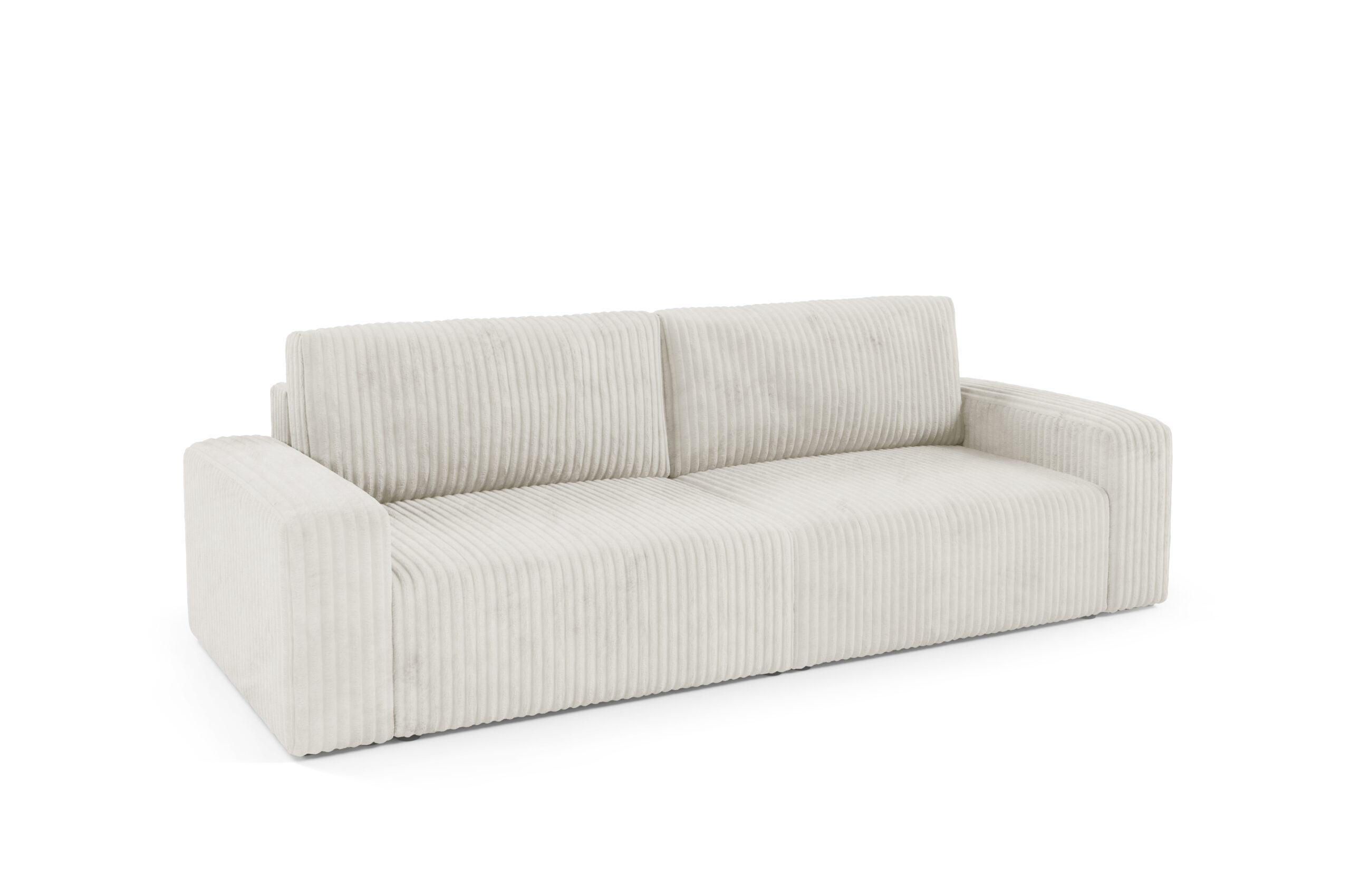 SCHLAFSOFA 4-Sitzer Cord Beige - Beige, Holz/Textil (244/70/102cm) - Furnisell