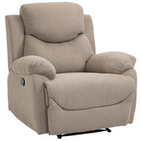FERNSEHSESSEL, Polyester, Beige - Beige/Schwarz, Textil/Metall (88/102/93cm) - HOMCOM