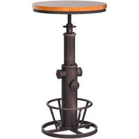 BARTISCH Vintage Hydrant Design höhenverstellbar 97-112 cm - Braun, Holz (60.2/60.2/112.8cm)