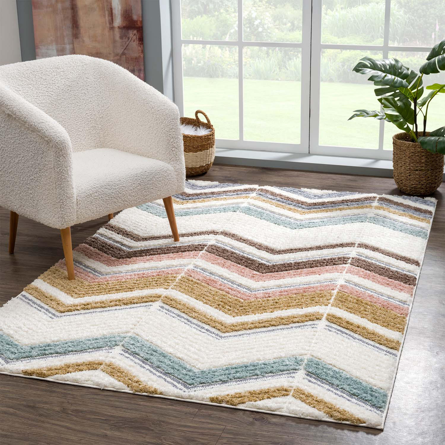 HOCHFLOR-TEPPICH Focus 3009 Multi 140x200 cm - Multicolor, Textil (140/200cm) - carpet city