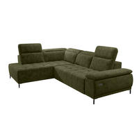 ECKSOFA FOCUS XL L-förmig Konfiguration freistehend LINKS 204x352x98cm Dark yellow - Dunkelgelb, Holz/Textil (204/352cm) - DomoHome