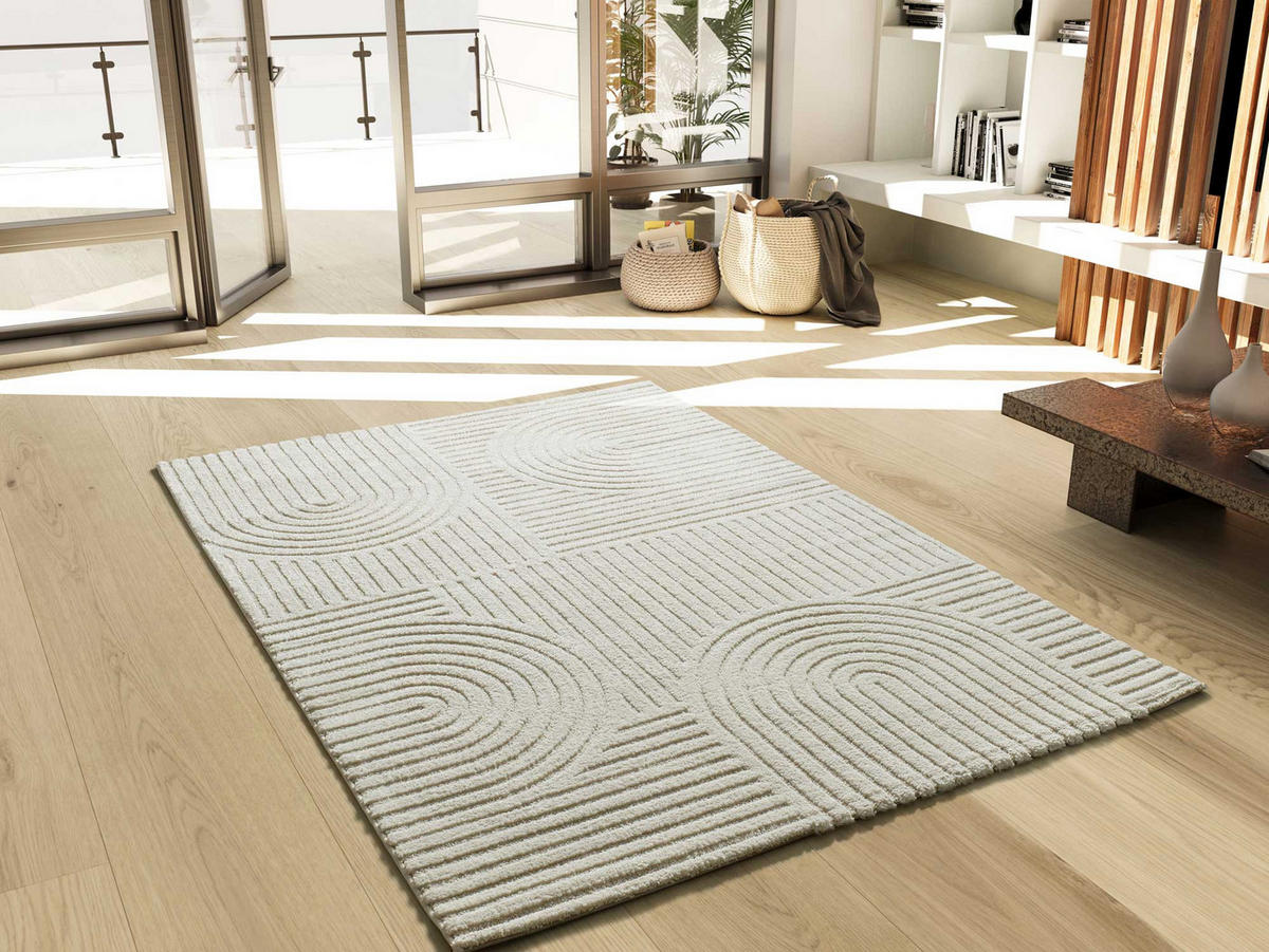 WEBTEPPICH Creme Verona 160/230 cm - Creme, Naturmaterialien/Textil (160/230cm) - Atticgo