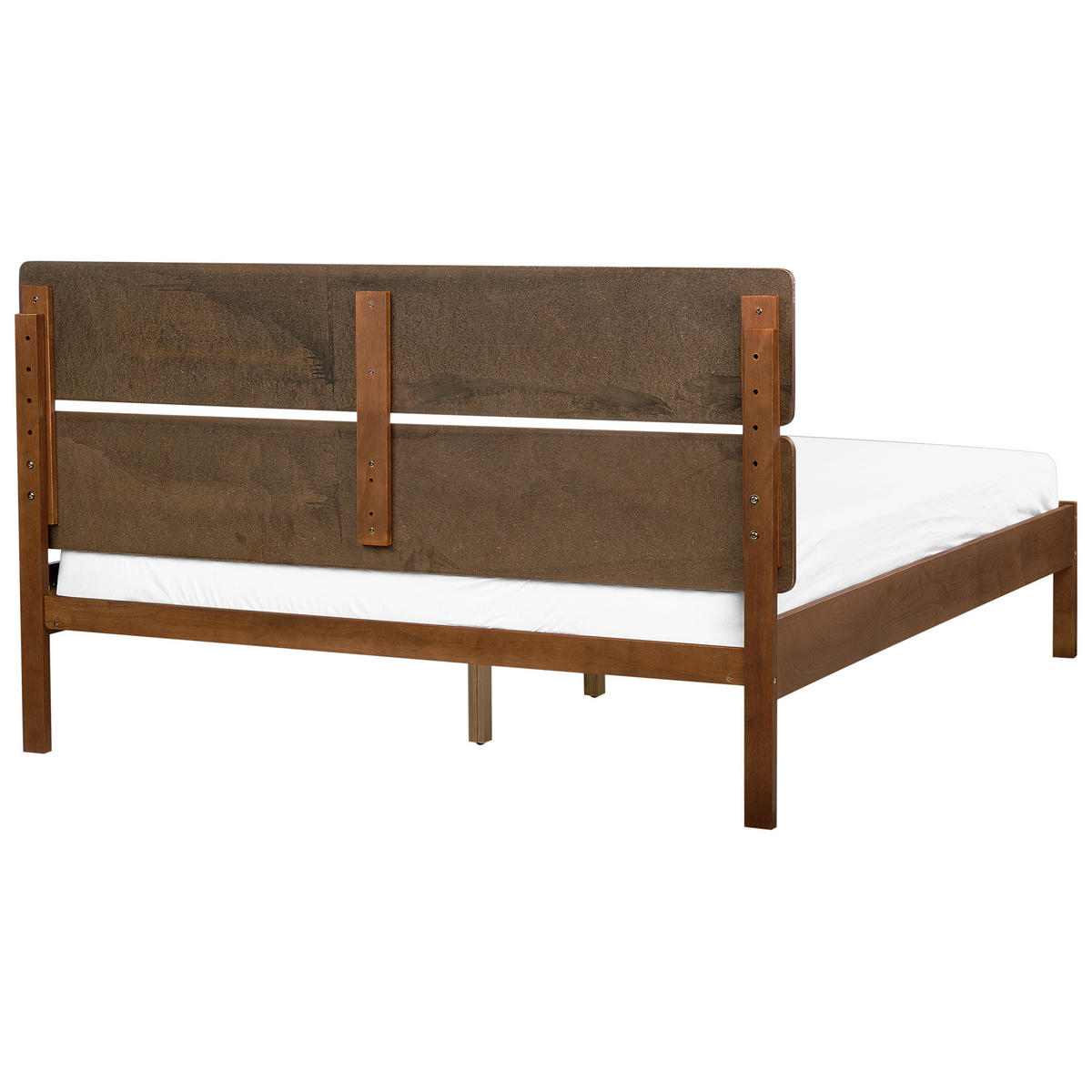 BETT mit Lattenrost 160x200 cm Braun Boisset - Dunkelbraun, Holz (160/200cm) - Beliani