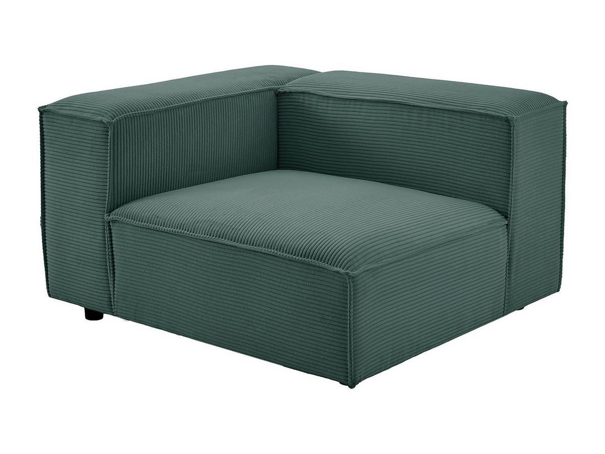 SESSEL mit gerader Rückenlehne - 1 Person - samt - grün Ruzolo - Grün, Holz/Textil (121/67/105cm) - Vente-Unique