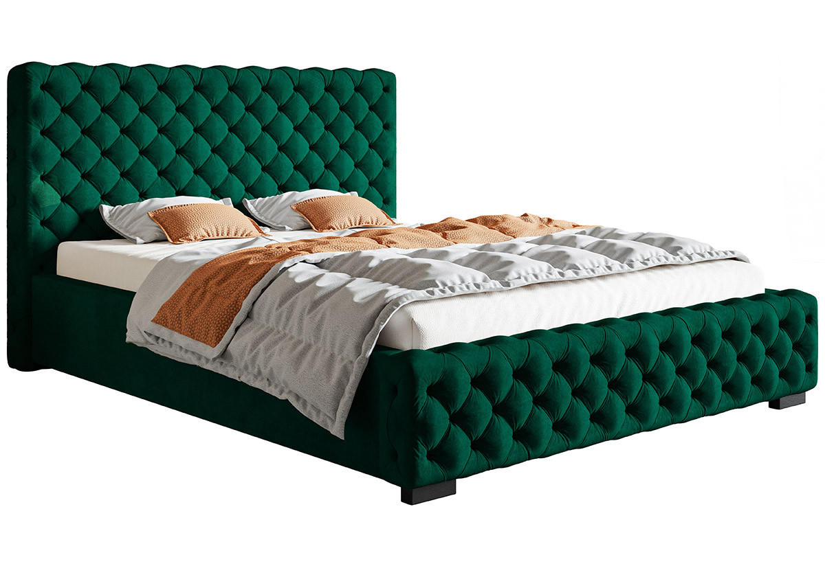 BETT Butelgrün BEN 12 180x200 cm - Grün, Textil (180/200cm) - Sepro Meble