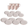 TAFELSERVICE Jasper rosa 18er Set - Robinienfarben, Keramik (1/1/1cm) - Ritzenhoff Breker