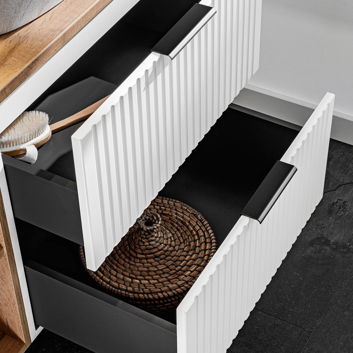 WASCHTISCHUNTERSCHRANK 80.6cm Adriel Weiß - Weiß, Holzwerkstoff (80.6/59/46cm) - Petits-meubles