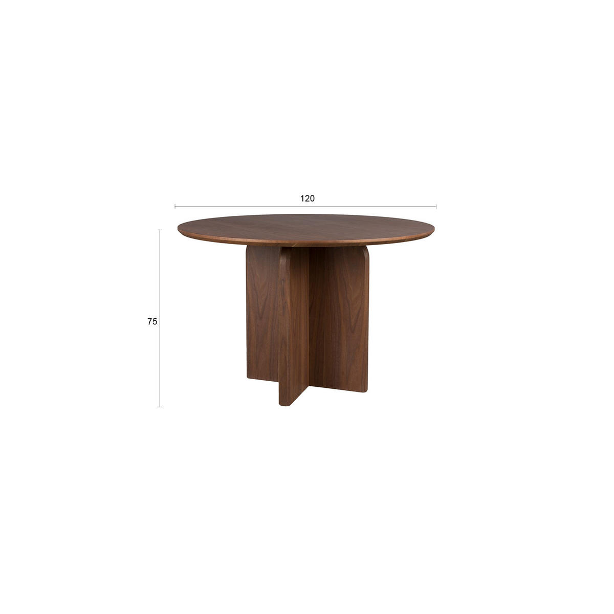 ESSTISCH Laurent Rund 120 cm Natural - Beige, Holzwerkstoff (120/120/75cm) - Housecraft Living