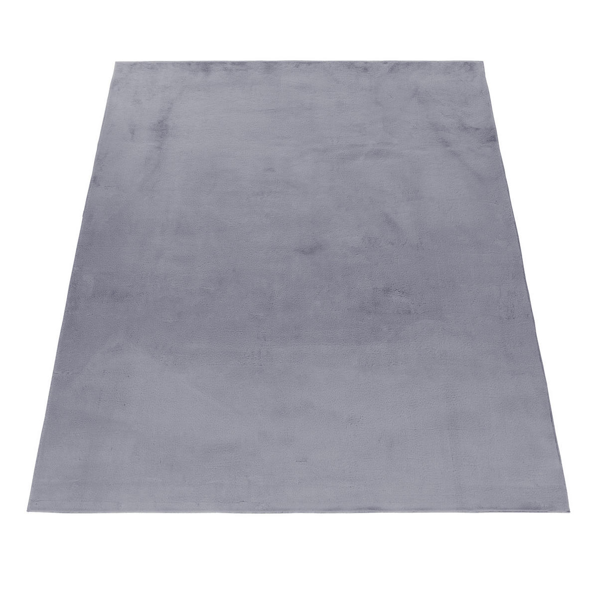 TEPPICH Wohnzimmer Einfarbig Pflegeleicht Waschbar OEKO-TEX Grau 80x150 cm Gekettelt Flur – NECKAR - Grau, Textil (80/150cm) - KADIMA DESIGN