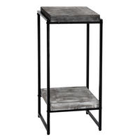 BLUMENTISCH quadratisch Grau - Grau, Holzwerkstoff (32/30/82cm) - MCW