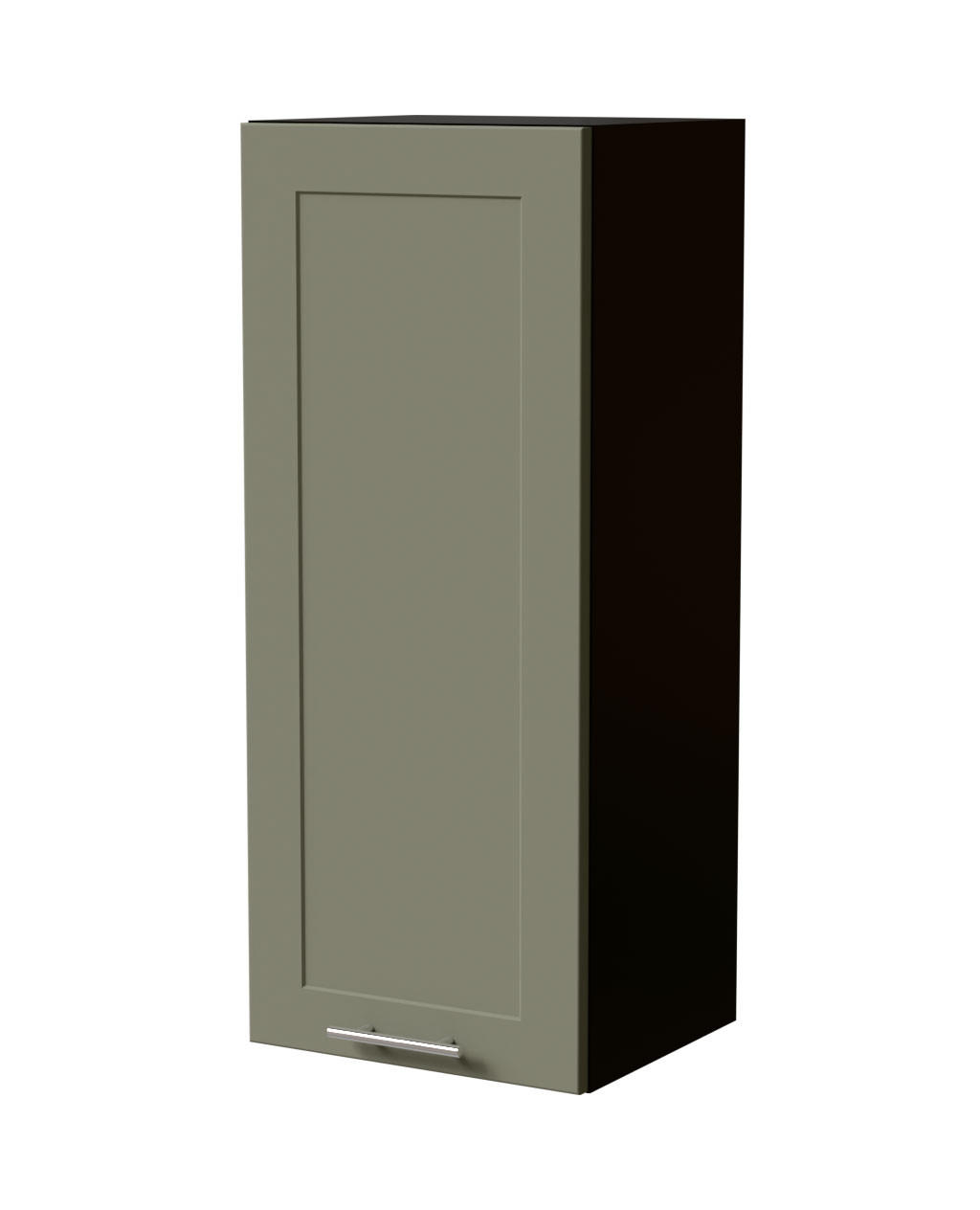 HÄNGESCHRANK Oslo W4/40 Schwarz / Dust Grey Matt 40 / 32,5 / 96cm - Schwarz/Grün, Holz/Holzwerkstoff (40/96/32.5cm) - Feldmann-Wohnen