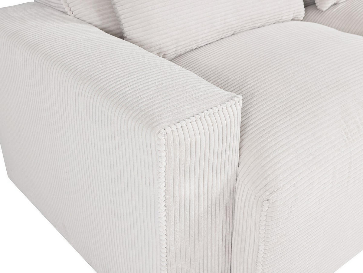 SOFA - 3 Personen - stoff - beige Velinor - Beige, Kunststoff/Textil (215/80/104cm) - Vente-Unique