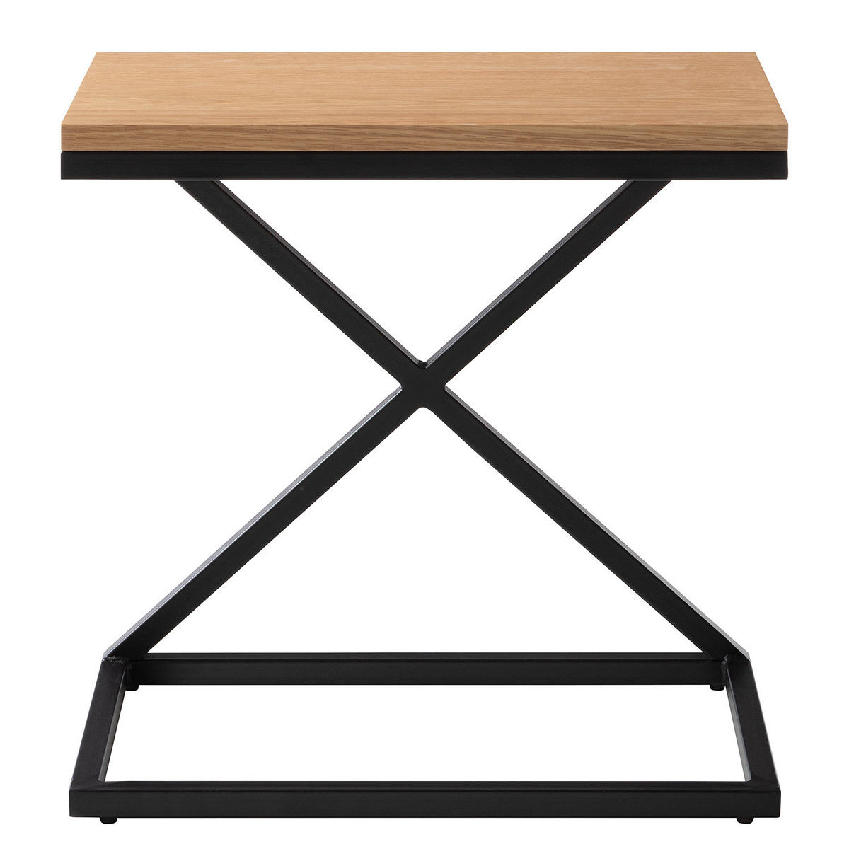 BEISTELLTISCH - Eiche / Schwarz - Eichefarben/Schwarz, Holzwerkstoff/Metall (30/50/50cm) - home24