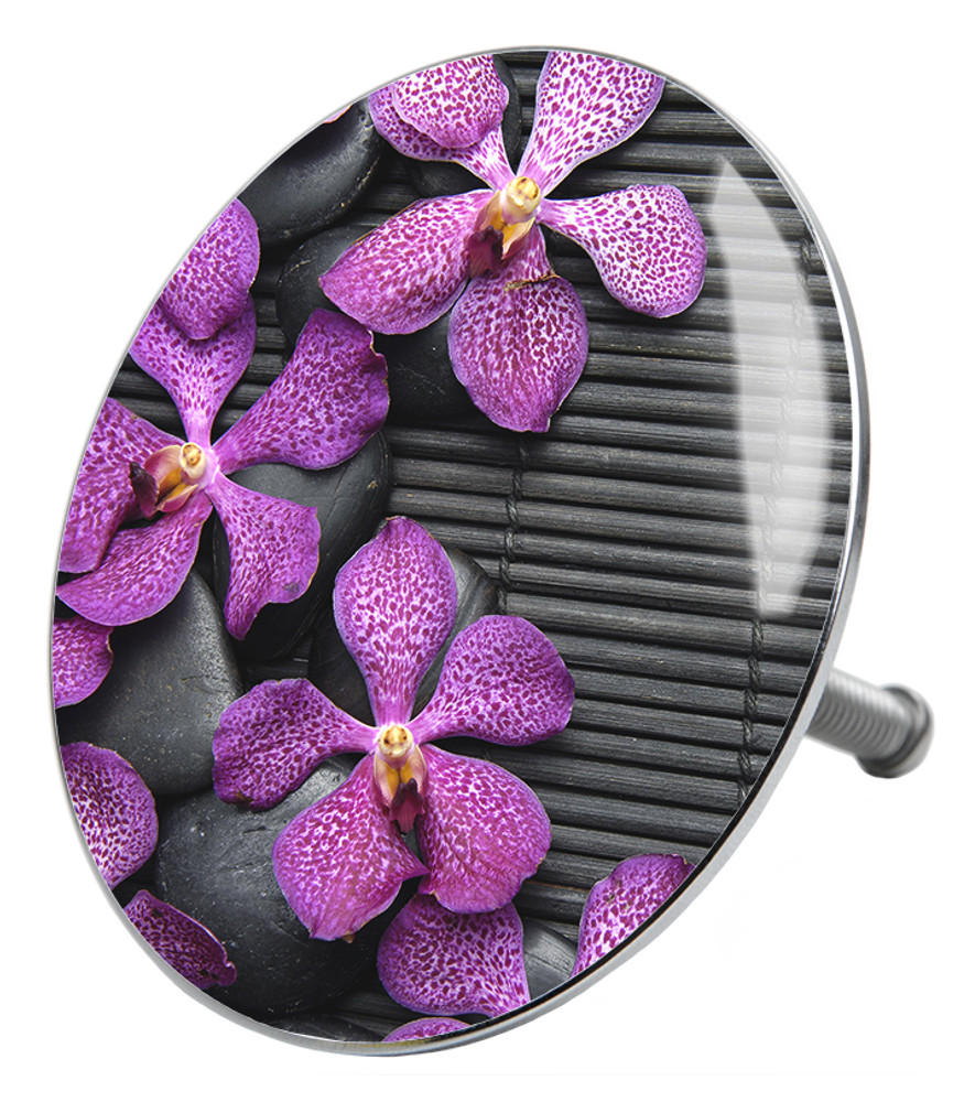 BADEWANNENSTÖPSEL Vanda - Violett, Metall (8/10/10cm) - Sanilo