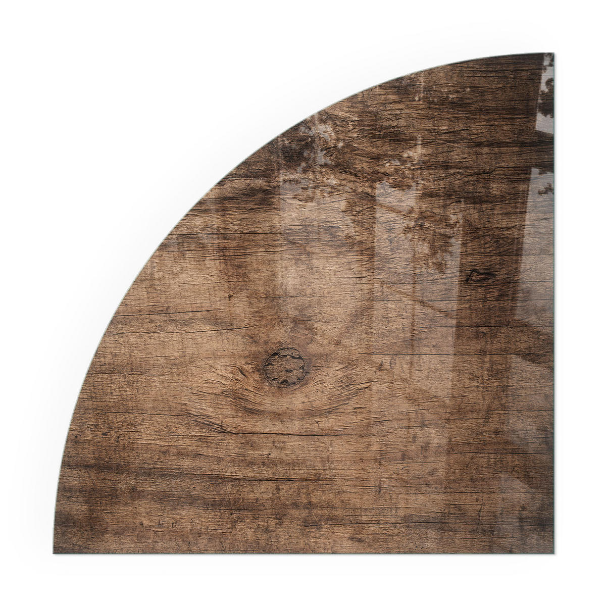 GLASPLATTE für Kamin 100x100 cm - Braun, Glas (100/100/0.4cm) - TULUP