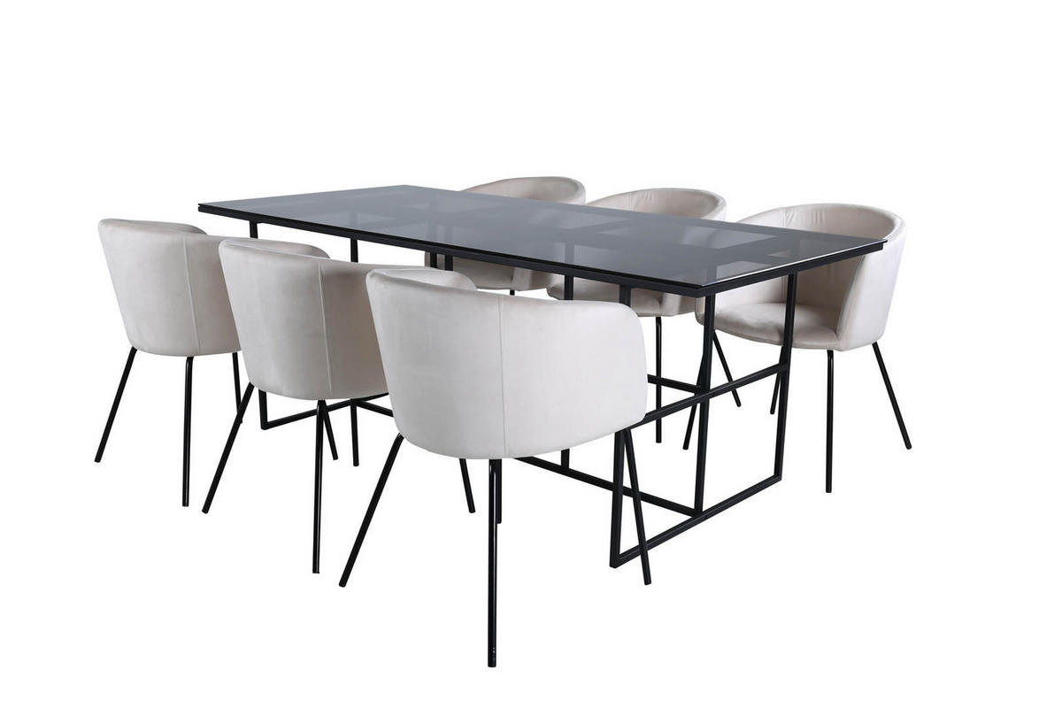 TISCHGRUPPE Grau - Grau, Holzwerkstoff (90/74/200cm) - ebuy24