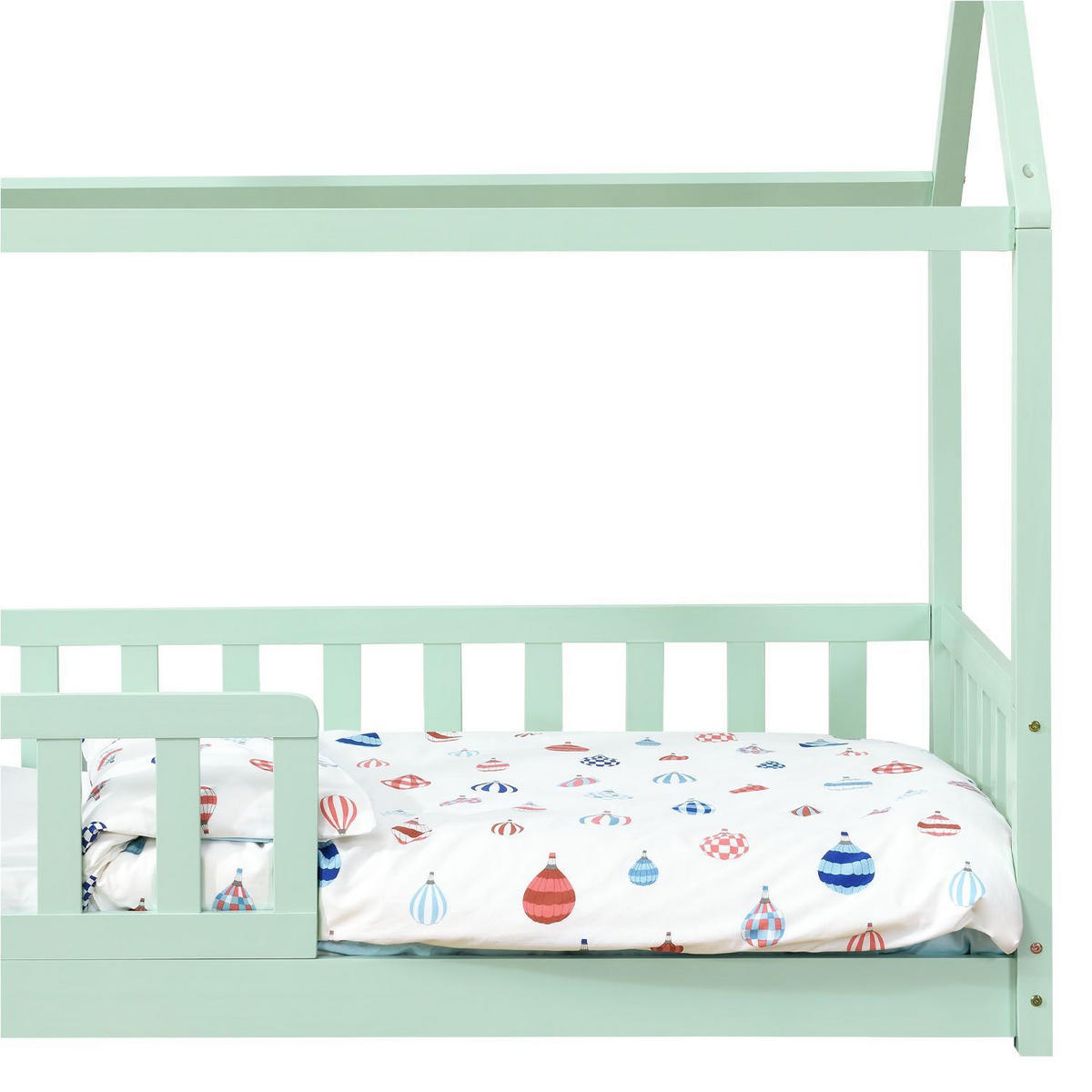 KINDERBETT Marli mint 90x200 cm - Mintgrün, Holz (90/200cm) - Juskys