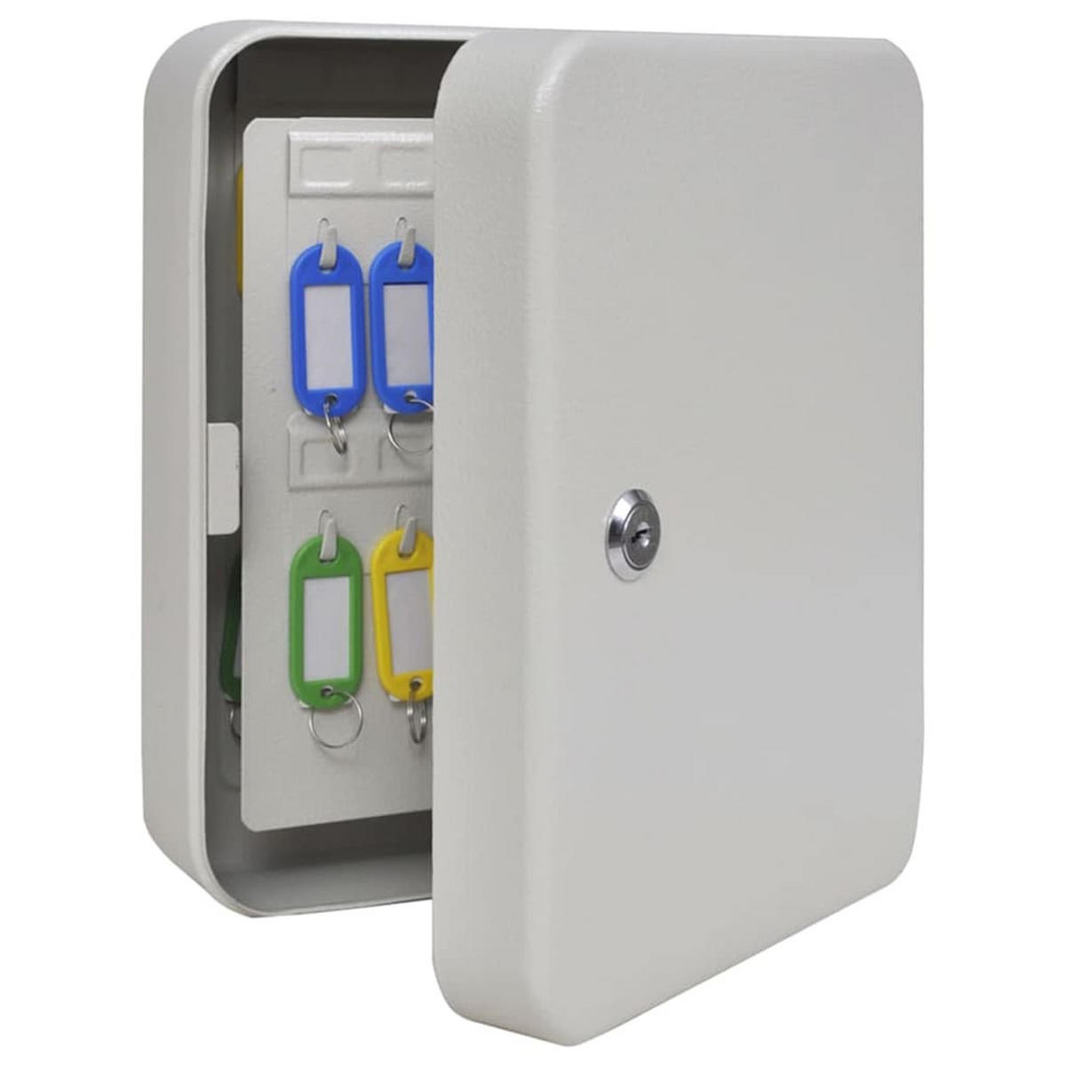 SCHLÜSSELBOX Lour mit Schloss Grau 20x7,5x25 cm - Grau, Metall (20/25/7.5cm) - DELUKE