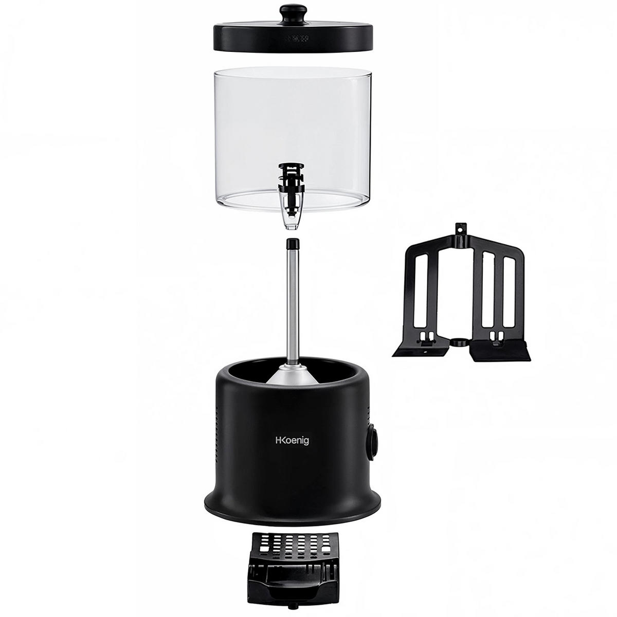 SCHOKOLADEN-SPENDER SHK900, Schwarz, 6L - Schwarz, Metall (26.5/46/30cm) - HKoenig