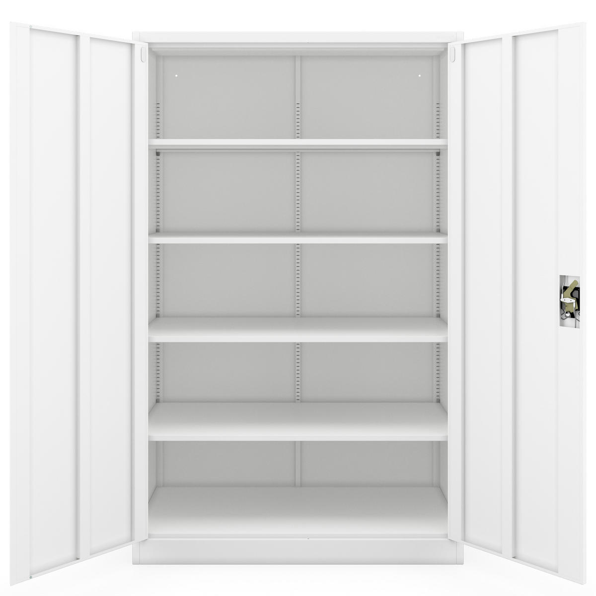 METALL-BÜROSCHRANK JAN II D600 - Weiß, Metall (115/185/60cm) - Jan Nowak