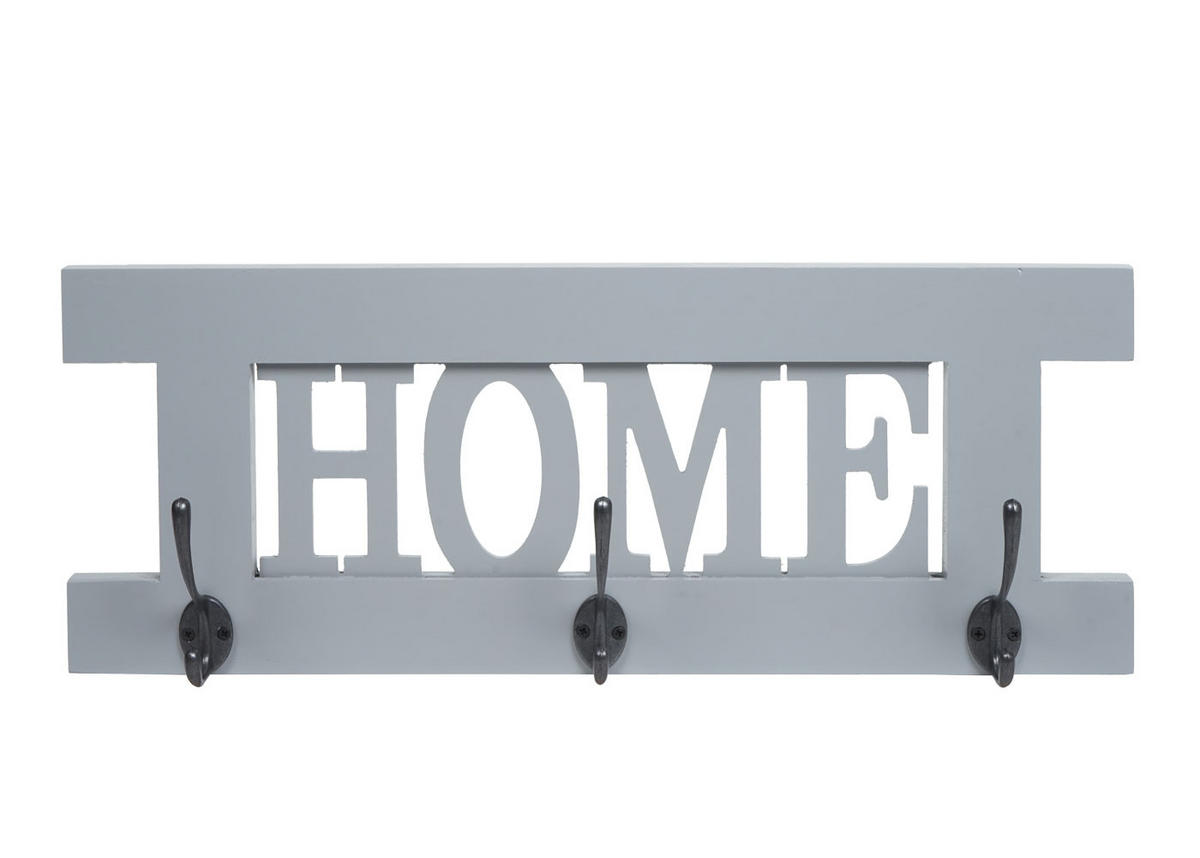 WANDGARDEROBE HOME SHABBY-LOOK Grau, Blau - Blau/Grau, Holz (55/21/7cm) - MCW