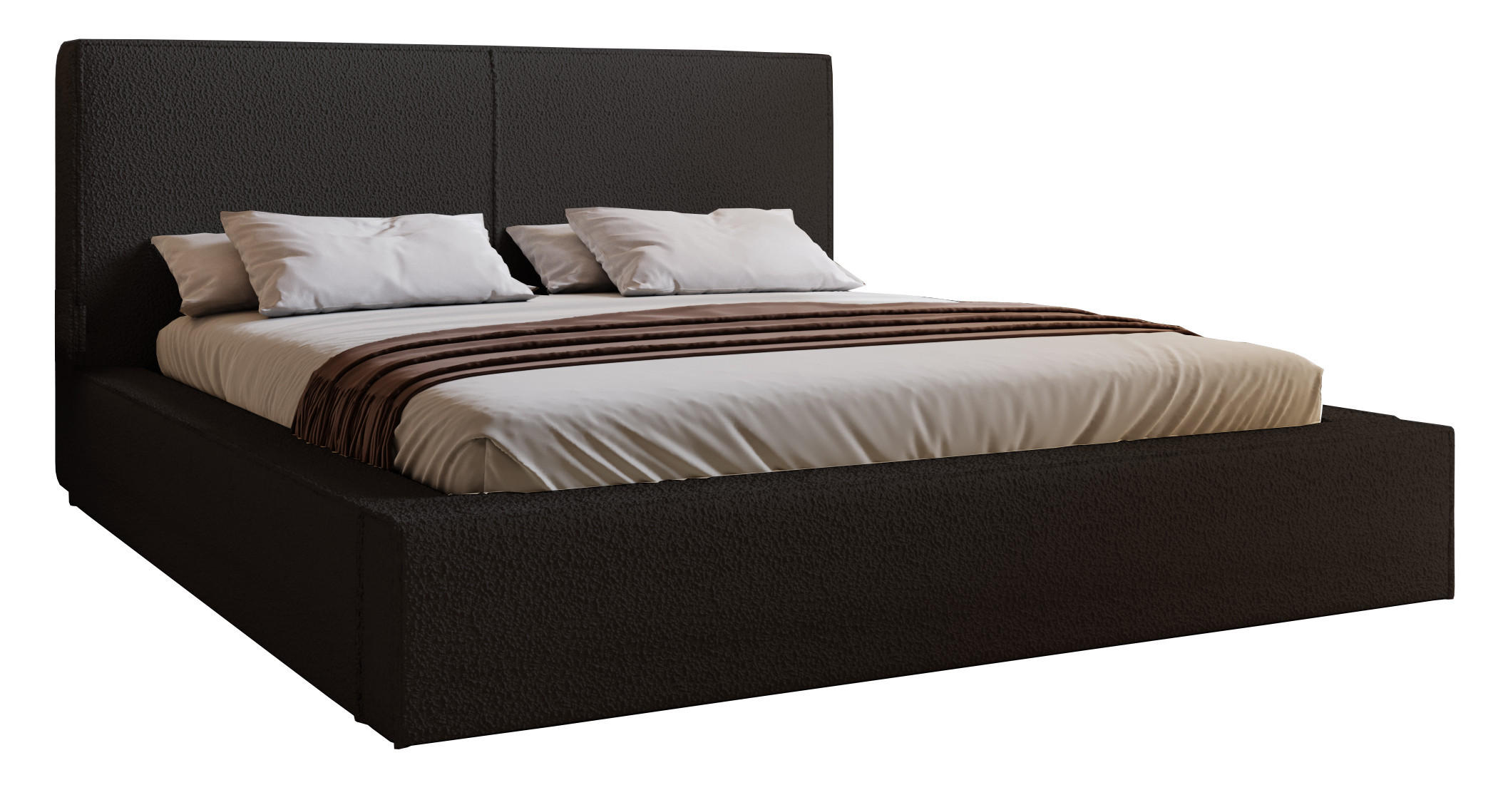 Emporius Polsterbett Schwarz 200x200 cm