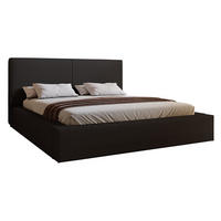 POLSTERBETT 180x200 Morin mit Bettkasten, Boucle, Schwarz - Schwarz, Holz/Textil (180/200cm) - Emporius