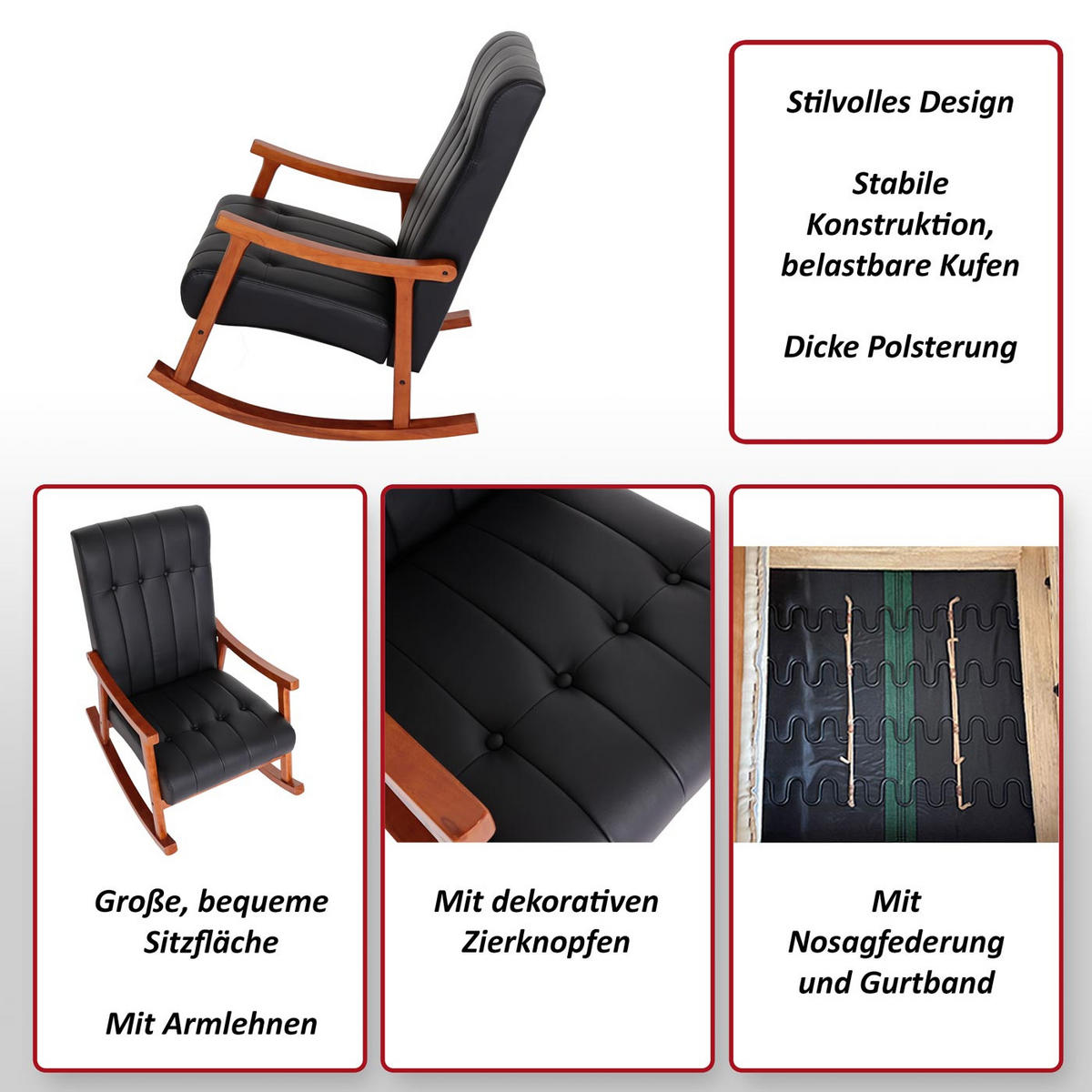 SCHAUKELSTUHL Cremeweiß - Creme/Weiß, Textil (62/97/82cm) - MCW