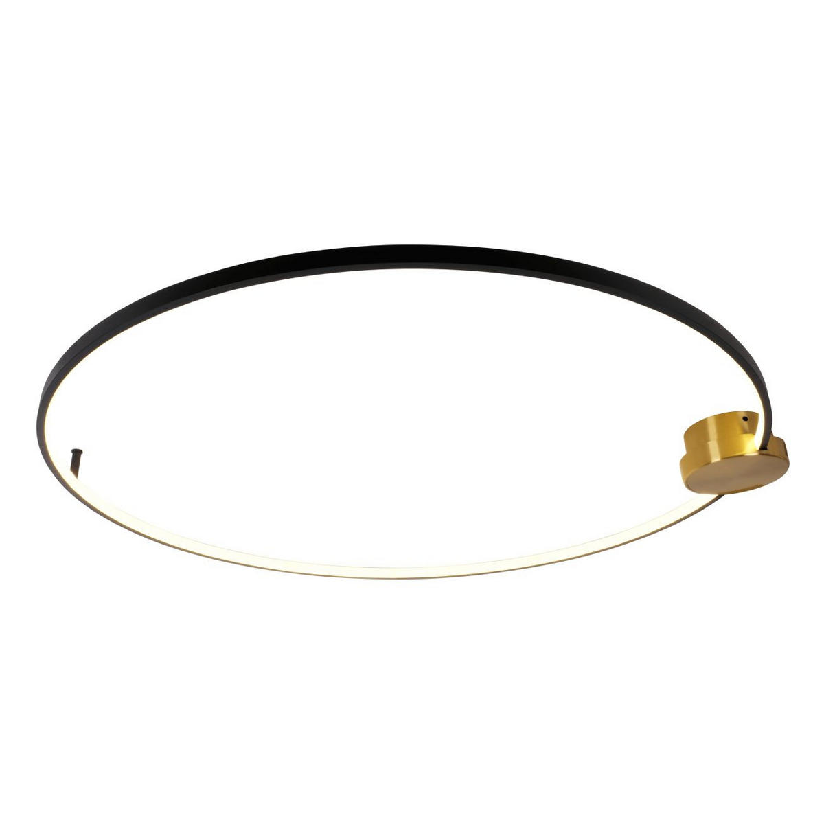 DECKENLEUCHTE Alisa, Messing und Schwarz, 89.5cm - Schwarz, Metall (89.5/80/80cm) - KOSILUM