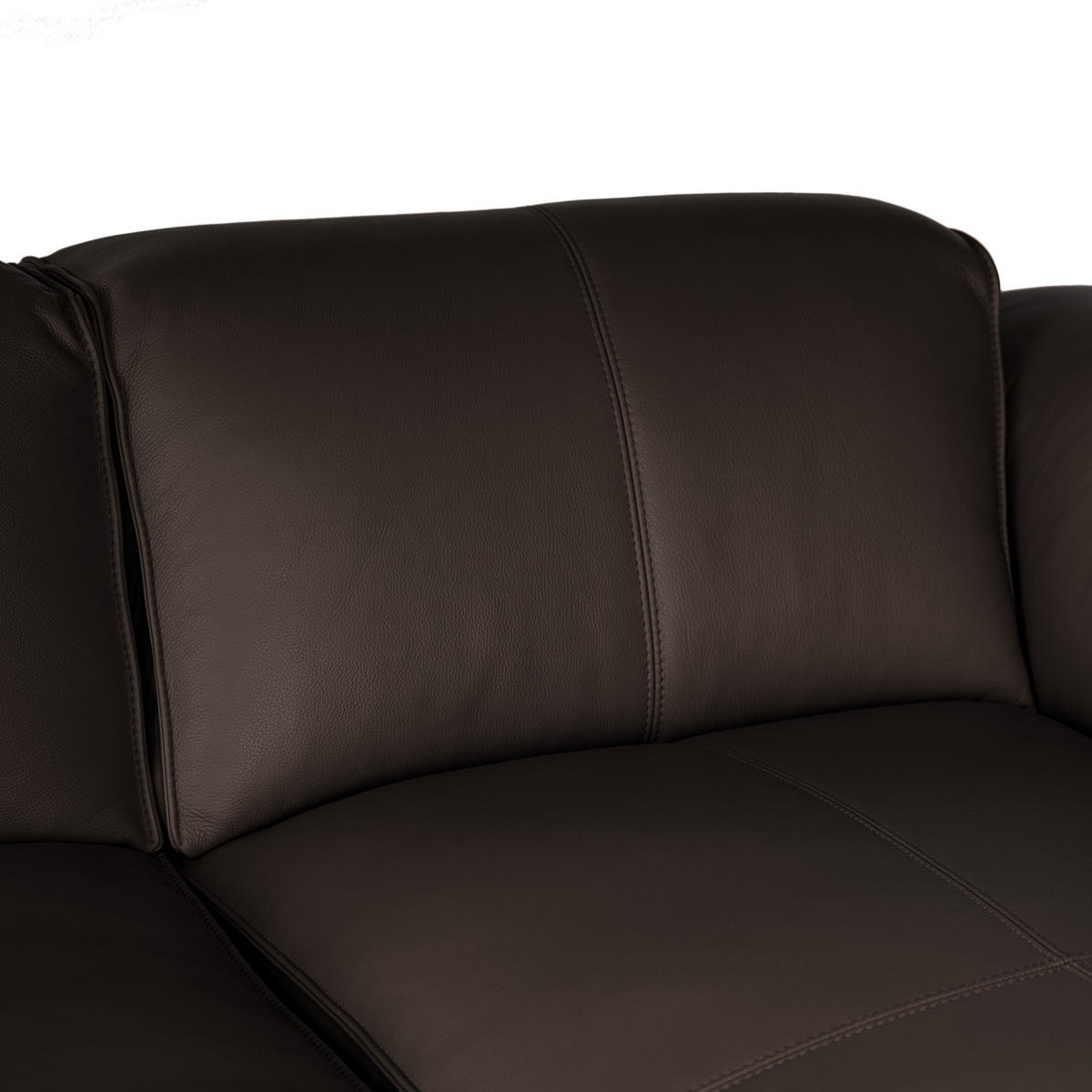 2-SITZER SOFA - Dunkelbraun/Schwarz, Leder/Kunststoff (220/71/102cm) - home24