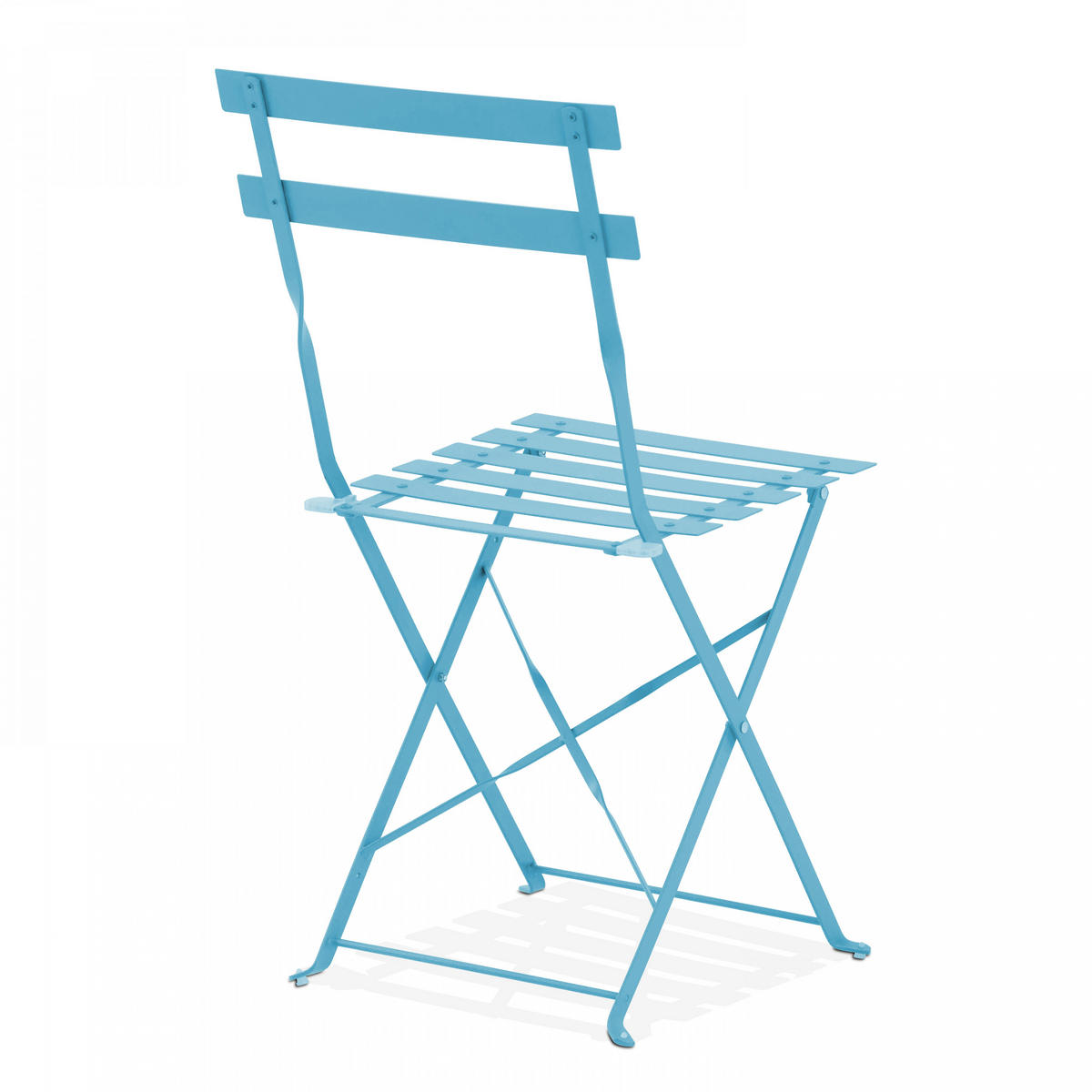 GARTENSTUHL, klappbar 2-tlg., Blau - Blau, Metall (46/82/42cm) - Oviala