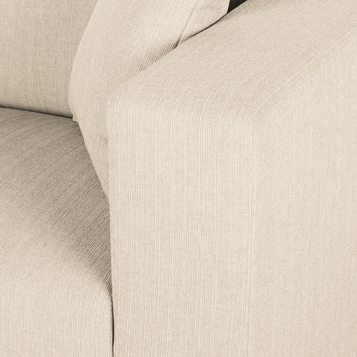 2-SITZER SOFA - Webstoff - Creme, Textil (177/76/80cm) - home24