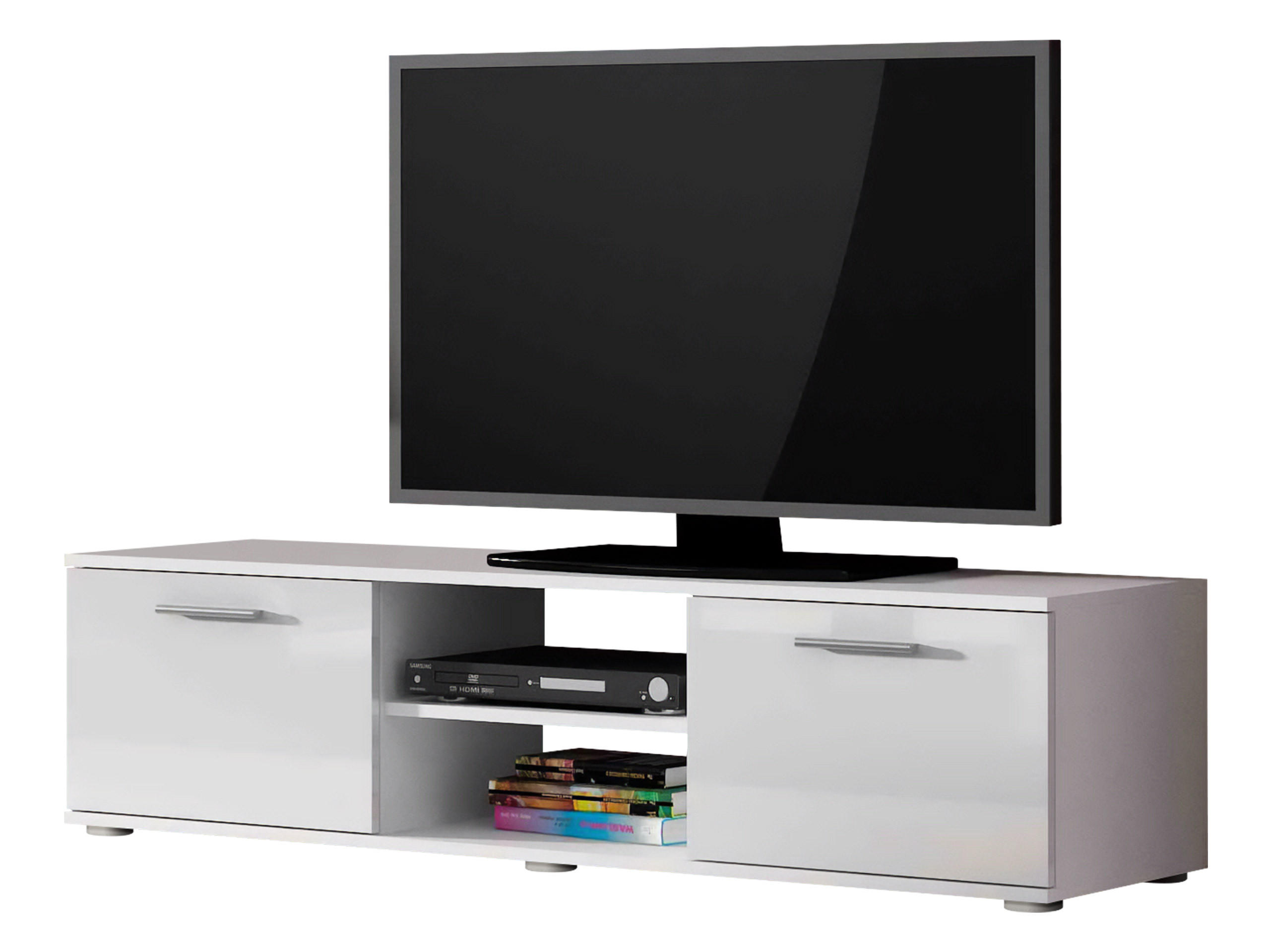 TV-LOWBOARD 140 Soho S04 - Silberfarben/Weiß, Holzwerkstoff/Kunststoff (140/37/43cm) - MIRJAN24