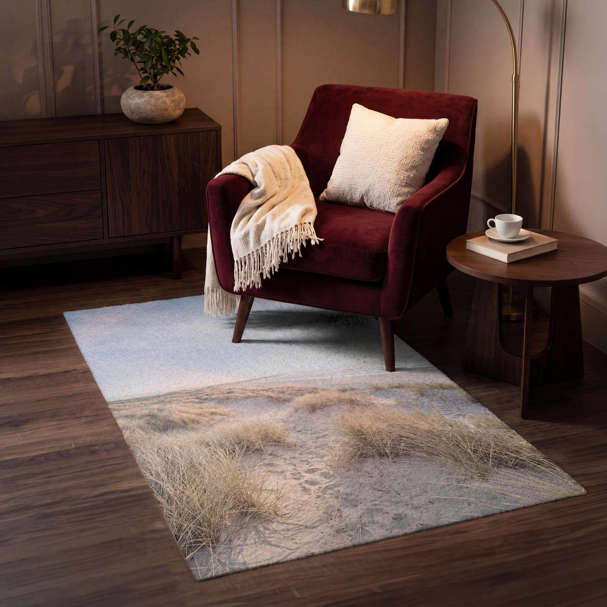 KOBERCE - Duny - Pláž - Béžová - 80x120 cm - piesková, textil/plast (80/0.4cm) - OnlyWow