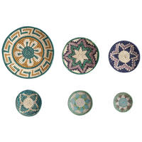 WANDDEKORATION Seegras bunt Namdinh - Multicolor, Naturmaterialen (56/56/8cm) - Beliani