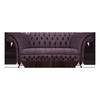 SOFA Lila Polyester 180x90x80 cm Chesterfield - Lila, Textil (180/80/90cm) - JVmoebel