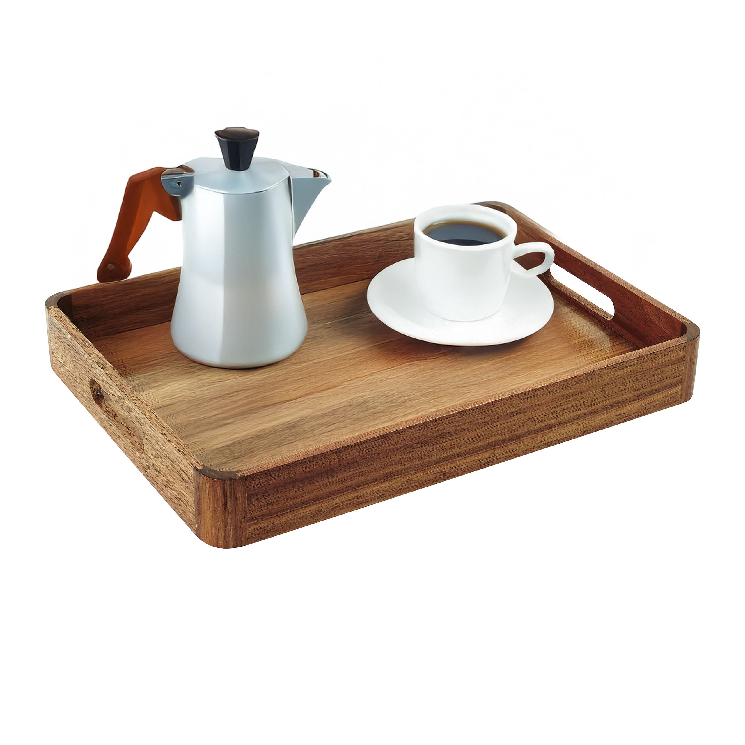 SERVIERTABLETT - Braun, Holz/Holzwerkstoff (38.5/5/28.5cm) - Relaxdays