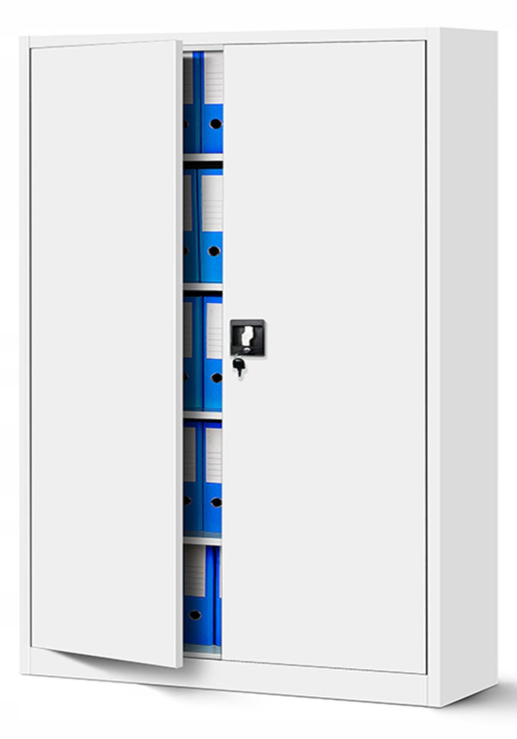 AKTENSCHRANK JAN II - Weiß, Metall (115/185/40cm) - Jan Nowak