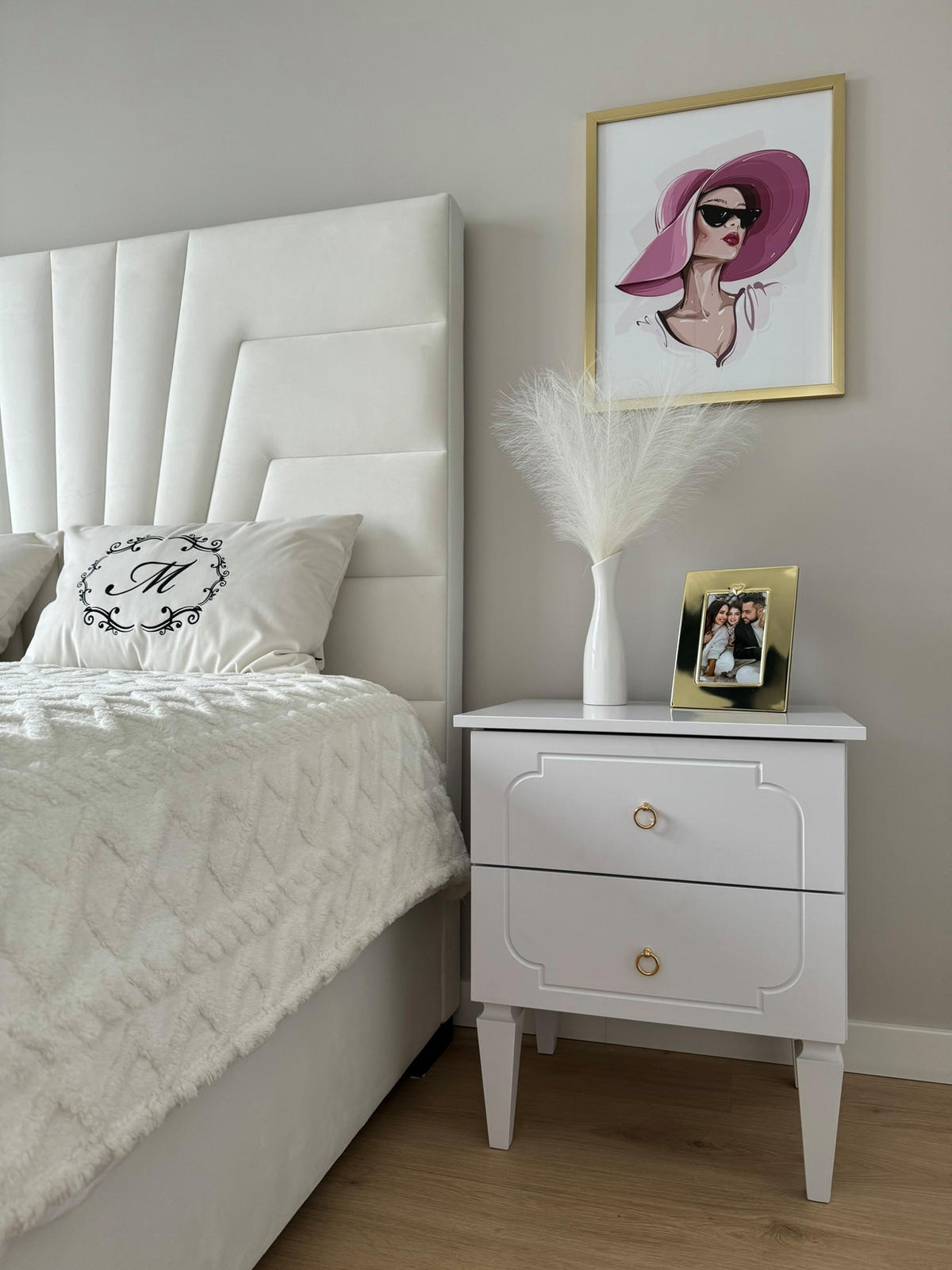 NACHTTISCH Royal - Weiß, Holzwerkstoff (51/59/40cm) - RAUMHIRSCH FURNITURE