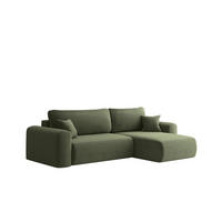 ECKSOFA Flora In Poso - Hellgrün, Holzwerkstoff/Textil (272/145cm) - Fun Möbel