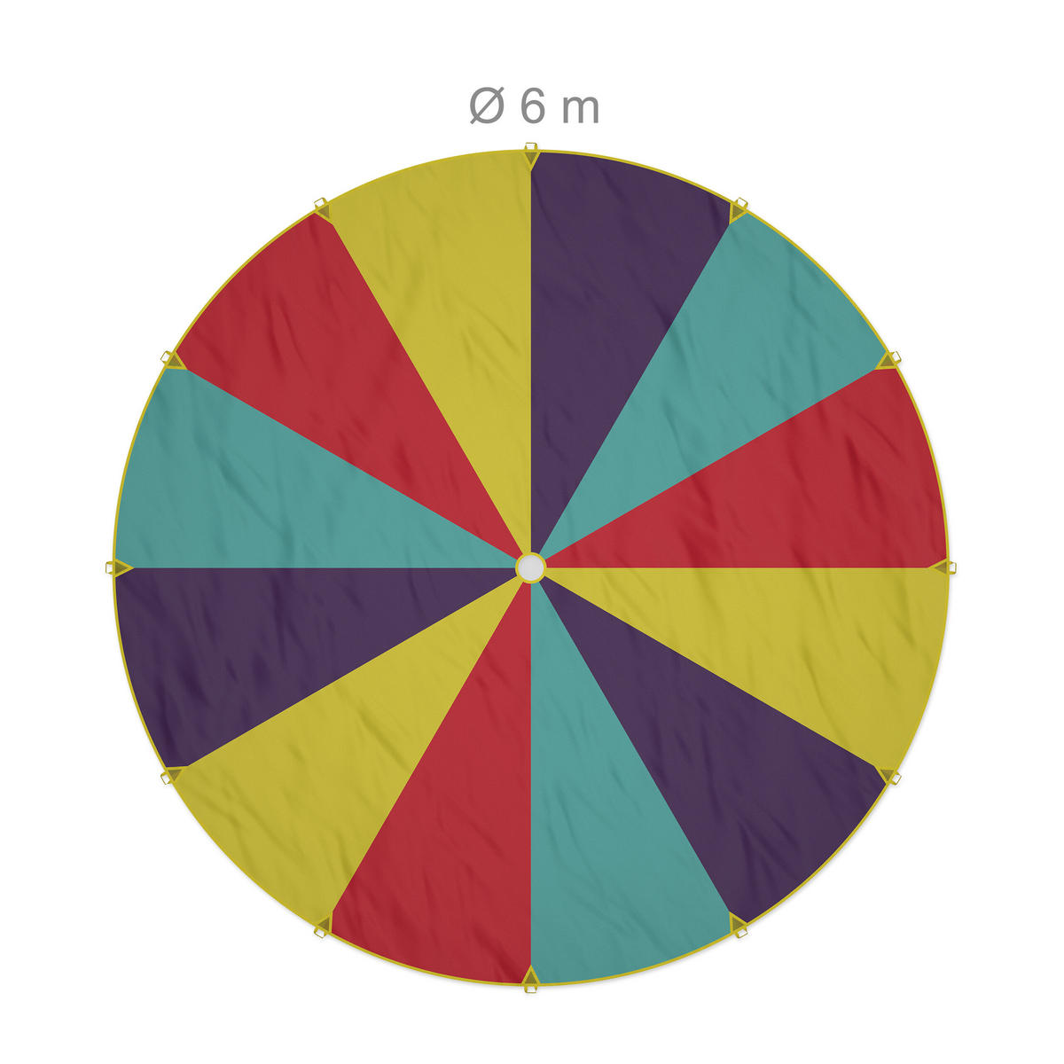 SCHWUNGTUCH - Multicolor, Textil (600/0.1/600cm) - Relaxdays