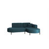 ECKSOFA Valencia Xs - Blau, Holzwerkstoff/Textil (236/165cm) - Fun Möbel