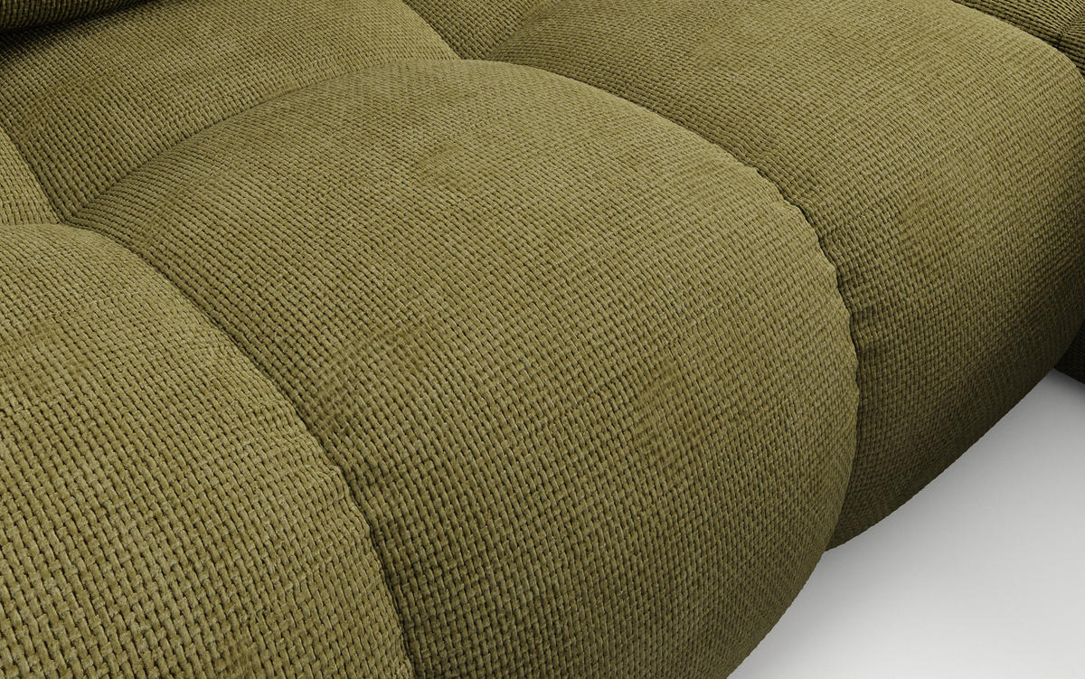 ECKSOFA DUCA R-S Grün Chenille mit Schlaffunktion - Grün, Holz (266.5/266.5cm) - MASSENO