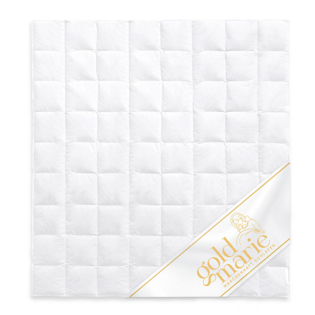GANZJAHRESBETTDECKE MARIE Entendaunen medium - Weiß, Naturmaterialien/Textil (200/220cm) - Goldmarie 
